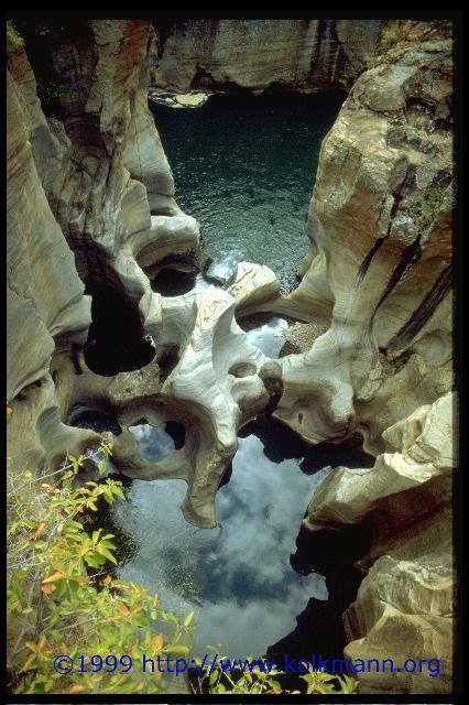 Pottholes im Blythe River Canyon