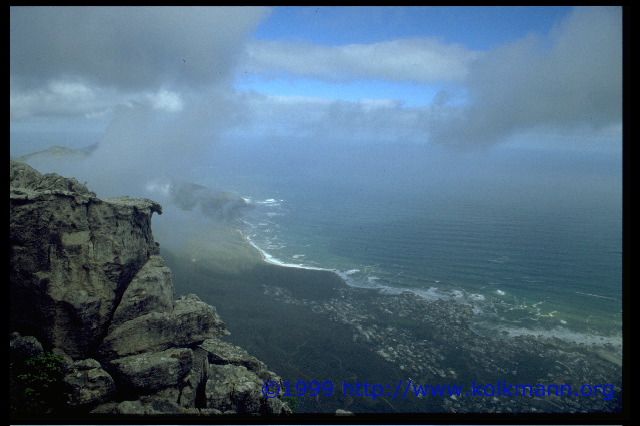 Kapstadt - Blick vom Tafelberg auf die Stadt -