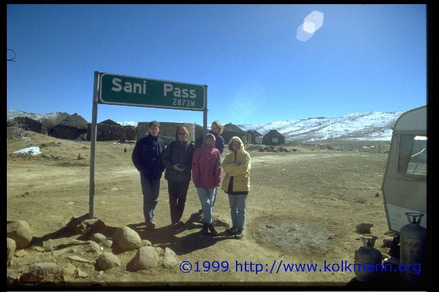 Lesotho -Reisegruppe Klausmeyer auf 2873m -